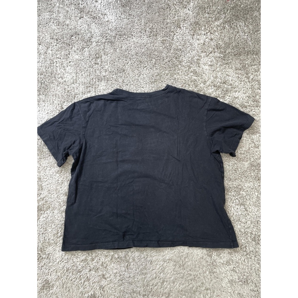 The North Face Shirt Womens XL Black Cropped Logo Short Sleeve Crewneck Tee - Picture 5 of 7